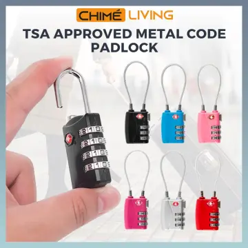 Cadenas câble rétractable à code TRAVEL TSA