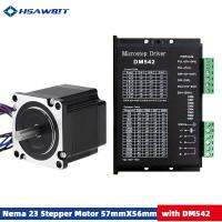 ✣┅ Nema 23 Stepper Motor 4-lead 1Nm 57mmX56mm 3A Hybrid with DM54 Stepping Motor Driver 3D Printer CNC Engraving Milling Machine