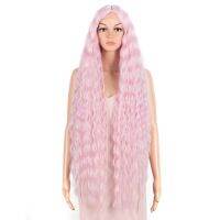 【CW】 Pink Curly Synthetic Wig