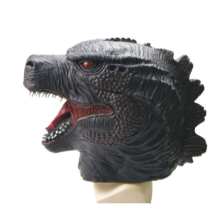 ผู้ใหญ่-godzilla-หน้ากากเต็มหัวไดโนเสาร์น้ำยางหน้ากากฮาโลวีน