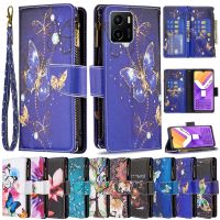 【ABW】 FIip กระเป๋าสตางค์ทาสีซิปเคสหนังสำหรับ VIVO Y11 Y12 Y15 Y15s Y17 Y20 Y21 Y21s Y33s Y51 2020 Y51a Y51s V21 V21e 4G 5G