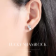 ESCOBAL✨พร้อมส่ง Lucky Shamrock สไตล์สวยหรู ตุ้มหูเงินแท้ ต่างหูแฟชั่น ตุ้มหูเงินแท้ ต่างหูเกาหลี ต่างหูมินิมอล