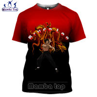 Xzx180305 Mamba top 3D print kung fu star Bruce Lee T-shirts tshirt women streetwear Movie Martial arts actor summer leaf short sleeve
