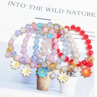 Korean New Small Daisy Crystal Beaded celet Gelang ashion Simple and Sweet Small Flower celet for Best Friends Birthday Gift