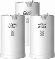 AQUA CREST AQUACREST WFFMC303X Faucet Water Filter, Compatible with DuPont FMC303X, WFFMC300X Faucet Mount Water Filtration Cartridge, 200-Gallon (Pack of 3)