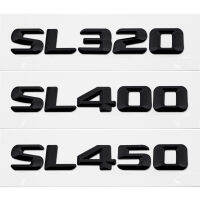ด้านหลัง Tailagte สัญลักษณ์โลโก้ตราลำต้นตัวอักษรสีดำสติกเกอร์โลหะสำหรับ Benz SL ชั้น SL320 SL400 SL450 R107 R129 R230