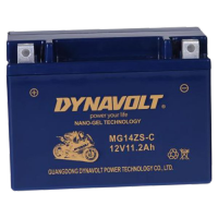 DYNAVOLT MG14ZS-C แบตเตอรี่มอเตอร์ไซค์แบบเจลไม่ต้องใช้น้ำกลั่น 12V 12AH ขนาด 150x86x110 น้ำหนัก 3.38KG. CCA 250