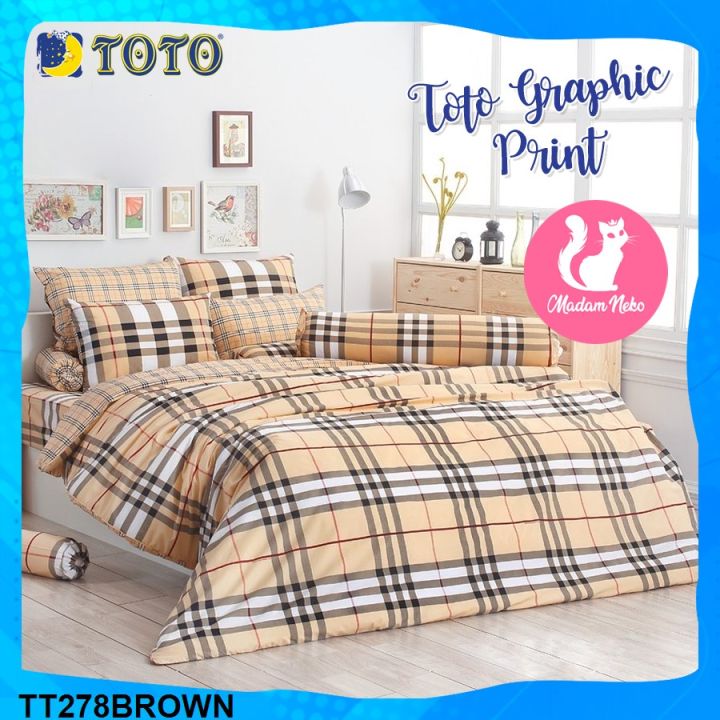 toto-ผ้านวมเอนกประสงค์-ไม่รวมผ้าปูที่นอน-พิมพ์ลาย-กราฟฟิก-graphic-print-tt278-brown-เลือกขนาดผ้านวม-โตโต้-ผ้าห่ม-ผ้านวม
