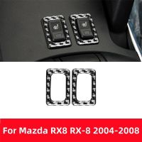 For Mazda RX8 RX-8 SE3P JM1FE 2004-2008 Accessories Car Seat Heating Button Sticker Trim Cover Carbon Fiber Modified Interior