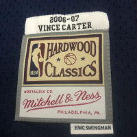 【Mitchell&amp;Ness】Mens New Original Nets #15 Vince Carter Vintage Jersey Heat-pressed Hardwood Classics Swingman Navy