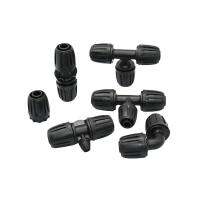 20mm PE Pipe Connector Tee Elbow End Plug 20mm To 16mm 4/7mm Reducing Hose Splitter Fittings For Garden Greenhouse Farm