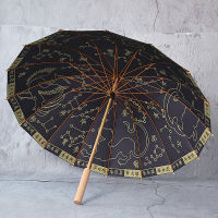 Automatic Folding Umbrella Sunscreen UV Protection Chinese Style Gossip Umbrella Men Windproof Van Gogh Birthday Present AG50ZS