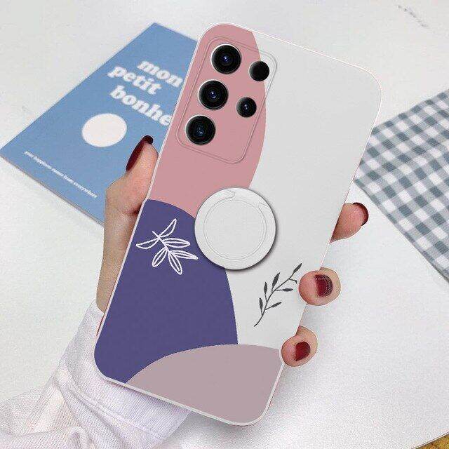 for-samsung-galaxy-s23-plus-ultra-5g-phone-case-ring-holder-stand-finger-flower-fundas-for-samsung-s-23-s23-plus-s23ultra-cover