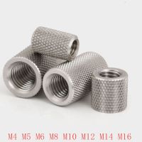 (JIE YUAN)2 10ชิ้น/ล็อต Knurled รอบ Coupling Nut M4 M5 M6 M8 M10 M12 M16สแตนเลสยาวขยาย Knurled มือกระชับ Nut