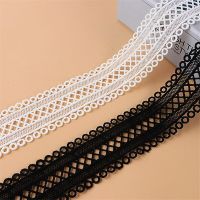 High Quality Beautiful Black Lace Ribbon Tape 4 cm Wide Embroidered Lace Trim DIY Sewing Decoration African Lace Fabric Fabric  Material