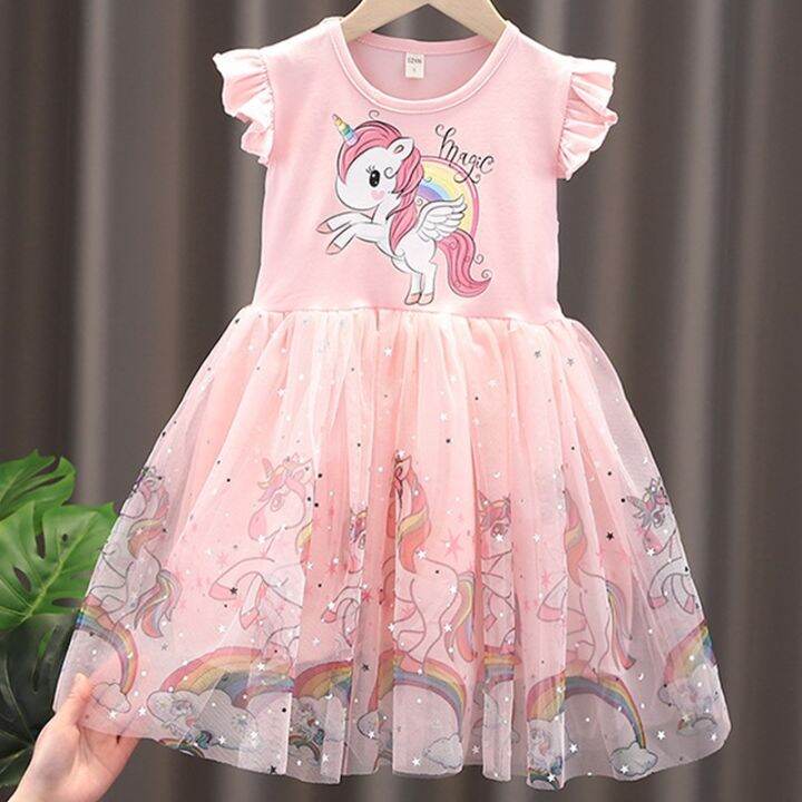 girls-clothes-2023-new-summer-princess-dresses-flying-sleeve-kids-dress-unicorn-party-baby-dresses-for-children-clothing-3-8y