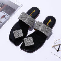 2020 Summer Women Flat Slippers Bling Rhinestone Slides Outside Holidays Sandals Women Flip Flop Sandals