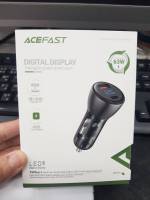 ACEFAST รุ่น B6 หัวชาร์จ ที่ชาร์จในรถ ชาร์จเร็ว 63W 1USB-C+1USB-A มีจอแสดงผล LED Fast Charge Car Charger 63W