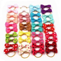 Xiu110PCS Handmade น่ารักสัตว์เลี้ยงสุนัข Bow Loverly Bowknot Dog Ties สำหรับลูกสุนัขสุนัขอุปกรณ์เสริมยาง Bands สัตว์เลี้ยงน่ารัก Headwear Groomingc12-58