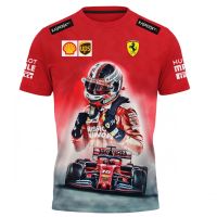 2023 NEW   Charles Leclerc ferrari01 F1 D038 3D T Shirt T SHIRT  (Contact online for free design of more styles: patterns, names, logos, etc.)