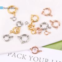 2pcs 316 Stainless Steel Bolt Spring Ring Clasps Round Multicolor Buckle Necklace Bracelet Diy Jewelry Accessories Round Buckle