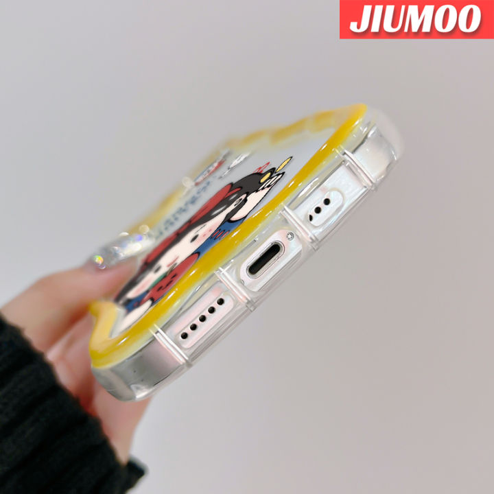 jiumoo-เคส-a71ปลอกสำหรับ-samsung-galaxy-a72-4g-a72-5g-ขอบคลื่นสีขาวหิมะน่ารักโปร่งใสเนื้อครีมเคสมือถือซิลิโคนนิ่มกันกระแทกแบบใสเคสป้องกันเลนส์กล้อง