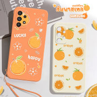 เคสซิลิโคนน้องส้ม ส้ม สุดน่ารัก รุ่น Samsung A ซัมซุง สีส้ม/สีครีม เคสมือถือ