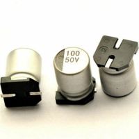 5ชิ้น100UF 50V 100MFD 50โวลต์ตัวเก็บประจุแบบอิเล็กโทรไลติกอลูมิเนียม SMD 8Mm × 10Mm