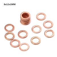 20 Buah/Set Pencuci Tembaga Padat 8X12X1MM Cincin Datar Gasket Sump Plug Pencuci Segel Minyak Pengencang Aksesori Perangkat Keras