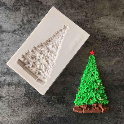 Rayua Xmas Tree ซิลิโคน fondant แม่พิมพ์เค้กตกแต่งน้ำตาลช็อกโกแลตแม่พิมพ์อบ