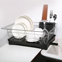 Stainless Steel Single Layer Drain Dish Rack Double Layer Kitchen Dishware Storage Stand CO