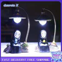 DECORATE X เรซินสังเคราะห์ ไฟกลางคืน LED Spirited Away พร้อมสวิตช์ ตกแต่งเดสก์ท็อป น่ารักน่ารักๆ NO Face Man ฟิกเกอร์ของเล่น ของขวัญวันเกิดเด็ก