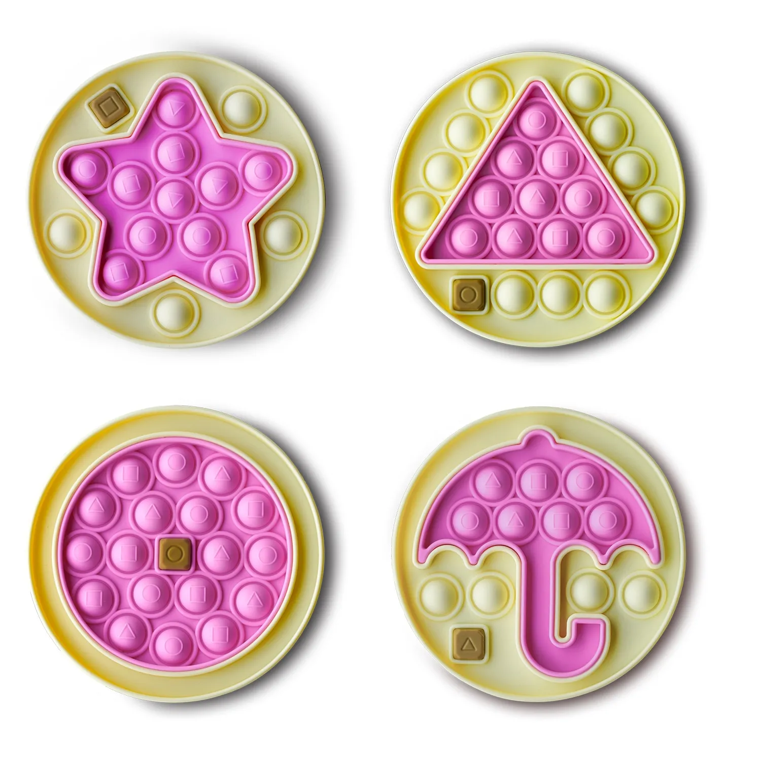 4pcs Squid Game Pop It Fidget Toy Puzzel Push Bubble Pop Fidget Speelgoed Pop  Game Board Met Dobbelstenen Paraplu Ster Ronde Driehoek Zintuiglijke  Squeeze Speelgoed for Kids | Lazada PH