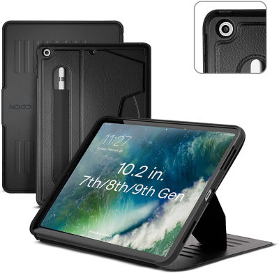 ZUGU CASE for iPad 10.2 Inch 7th / 8th / 9th Gen (2021/2020/2019) Protective, Thin, Magnetic Stand, Sleep/Wake Cover (Model #s A2197/A2198/A2200/A2270​/A2428/A2429/A2430​/A2602/A2603/A2604/A2605) Black - iPad (7th/8th/9th Gen) 10.2 IN