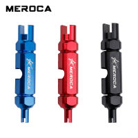 MEROCA จักรยานวาล์วเครื่องมือหลักอลูมิเนียมอเมริกัน/ฝรั่งเศสวาล์วกำจัดประแจจักรยานมัลติฟังก์ชั่เครื่องมือซ่อมแซม