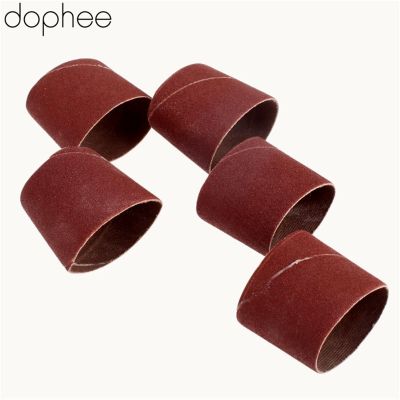 Dophee 10ชิ้นอุปกรณ์เสริม Dremel 38มม. ปลอกขอบอุปกรณ์แต่งเล็ม80ชุดไม้ Drum Sanding กรวดสำหรับ Dremel ไฟล์หัวเจียรเล็บเครื่องมือขัด