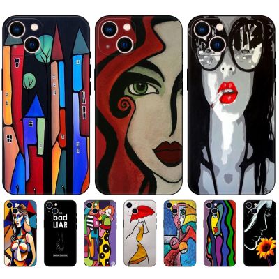 Art For Samsung Galaxy A34 A54 5G Case Phone Back Cover Soft Silicone Protective Black Tpu Case