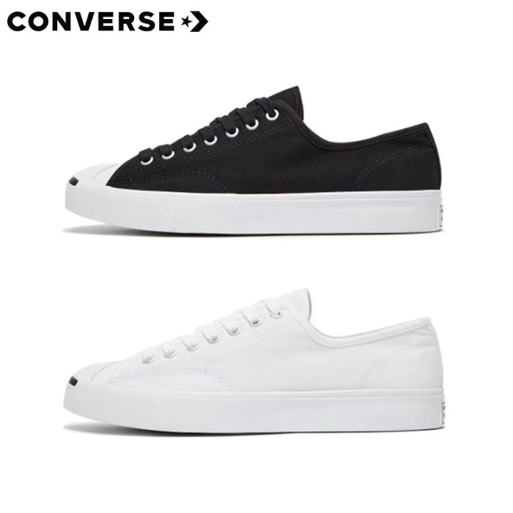 Converse jack purcell black and white classic open smile low-top canvas  shoes casual sneakers 164056c 164057c 