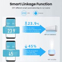 Wifi Temperature Humidity Sensor Monitor Compatible With Alexa Google Home IR Controller For TV Air Conditioner Infrared Devices