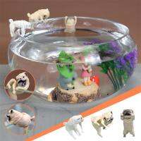 5*2cm Creative Dog Pendant Aquarium PVC Kawaii Cartoon Dog Tank Pendant Fish Wall Landscaping Dog Decoration Climbing T3T9