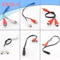 QKKQLA 3.5mm Audio Cable Stereo Female RCA Male Aux Audio Cable Y Adapter for DVD TV VCR To Headphone Amplifier Speaker Jack