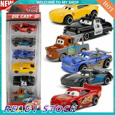 6 ชิ้นของเล่นรถ 3 Lightning McQueen Racer รถรุ่น Kids Gift Collection Boxed