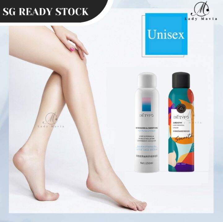 [SG STOCK] DETVFO 150ml Unisex Hair Removal Spray Foam Mousse 2 Types
