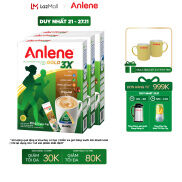 Combo 3 Hộp sữa bột Anlene Gold 3X Vị Cà phê hộp giấy 310g