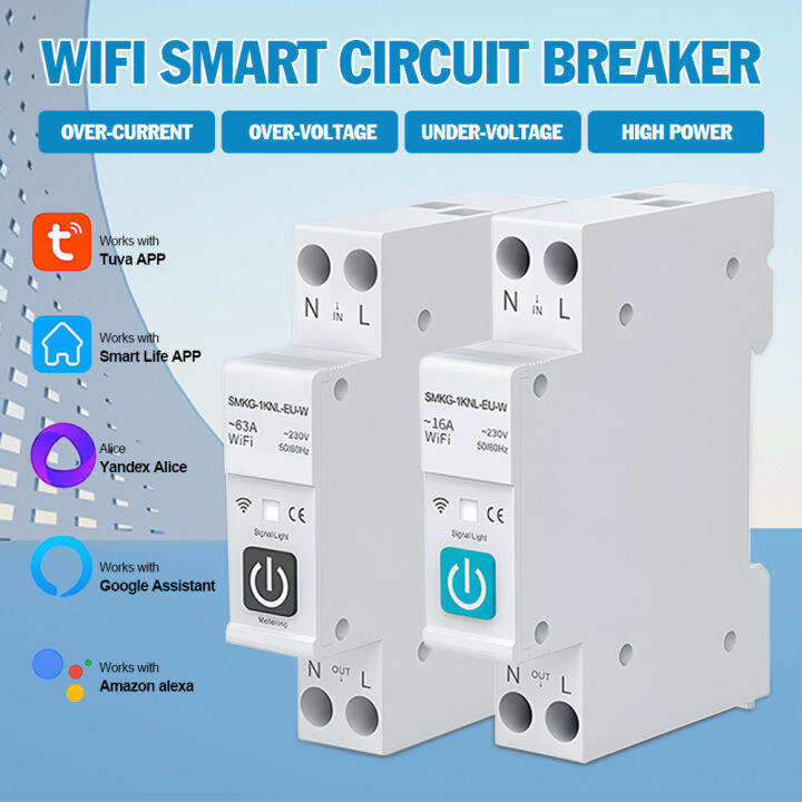 เบรกเกอร์อัจฉริยะ-tuya-wi-fi-1p-63a-เครื่องวัดกำลังไฟฟ้าเครื่องวัดพลังงานราง-din-ไฟบ้านไร้สายอัจฉริยะรีโมทคอนโทรลสวิตช์ป้องกันกระแสไฟฟ้า