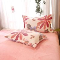 【HOT】 Bonenjoy Flannel Printed Pillowcase Thick Pillow Cover Cartoon Pillowcase Cover