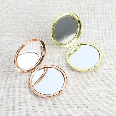 Portable Mini Round Makeup Mirror Mirror Magnify Foldable Double Pocket Small Makeup Mirror 70mm For Travel Beauty Cosmetic Tool Mirrors