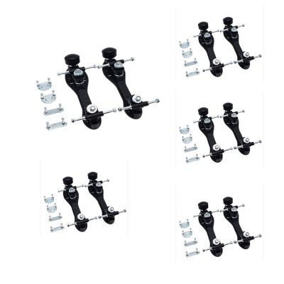 Base Four-Wheel Two-Row Skate Bracket Skate Base Bottom Plate with Roller Skate Toe Stoppers 270mm