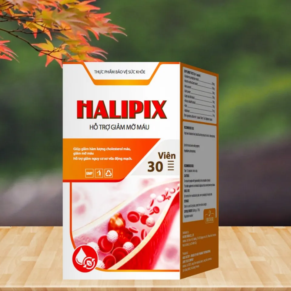 CHÍNH HÃNG] HALIPIX VIÊN UỐNG HỖ TRỢ SỨC KHỎE HUYẾT ÁP, PHÒNG NGỪA ĐỘT QUỴ TIM MẠCH,GIẢM MỠ MÁU ỔN ĐỊNH ĐƯỜNG HUYẾT | Lazada.vn