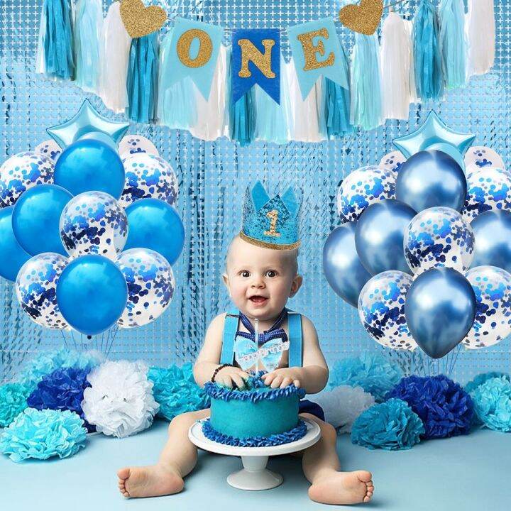 {package aesthetics} 1st Birthday Boy Girl Birthday Balloons Decor 1 ...